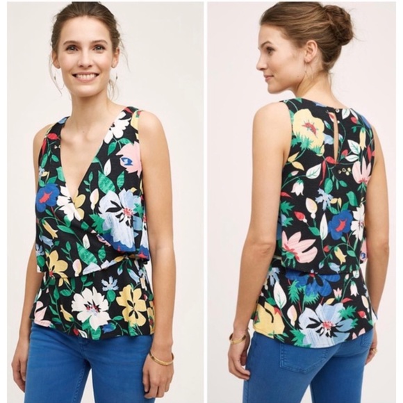 Anthropologie Deletta Floral Tank Top - Picture 1 of 10